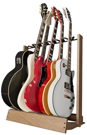 String Swing Guitar Stand for 6 Electric or Bass, or 3 Acoustic Guitars for Home or Studio (CC34)