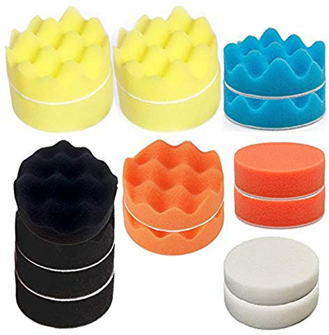 oxoxo Tamponi per lucidatura,5/125mm Lucidatura Pad Spugne di Cera Spugne Auto Lucidatura Set