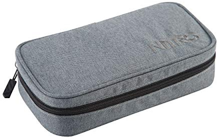 Nitro Pencil Case Xl Inkl. Geo Dreieick & Stundenplan, Federmäppchen, Schlampermäppchen, Faulenzer Box, Federmappe, Stifte Etui, Black Noise, 1161-878043, UNIC