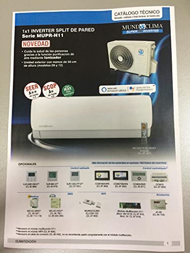 CONJUNTO SPLIT 7000W AIRE ACONDICIONADO MUNDOCLIMA MUPR-24-H11