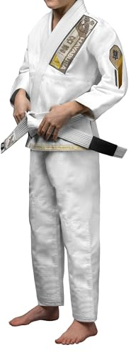 Hayabusa Ascend Lightweight Jiu Jitsu Gi Kids - White, Y3