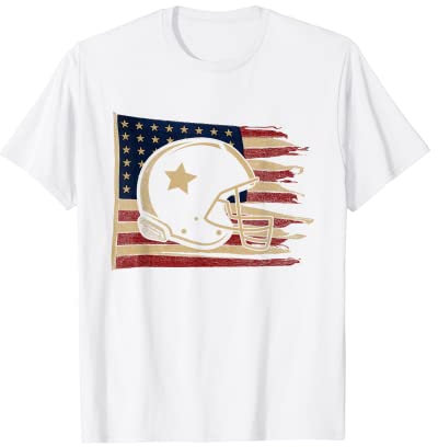 American Football Helm Patriotisch T-Shirt