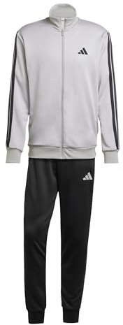 adidas Herren 3 STRIPES FRENCH TERRY TRACKSUITS, medium grey heather/mgh solid grey, L