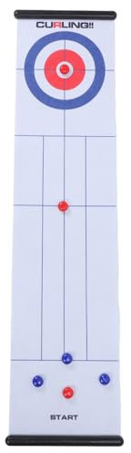 Large Matte Roll Up Tabletop Curling -Spiel, Kompaktes Interaktives Lockenspiel aus Filzstoff mit ABS -Metall für Zuhause