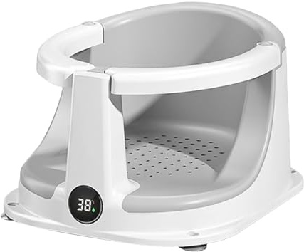 Baby Bath Seat, Bath Chair for Babies,Anti-Slip Bath Seat for Sit-Up Baby Bathing with Temperature Sensor - Children Safety Shower Assistance Supplies