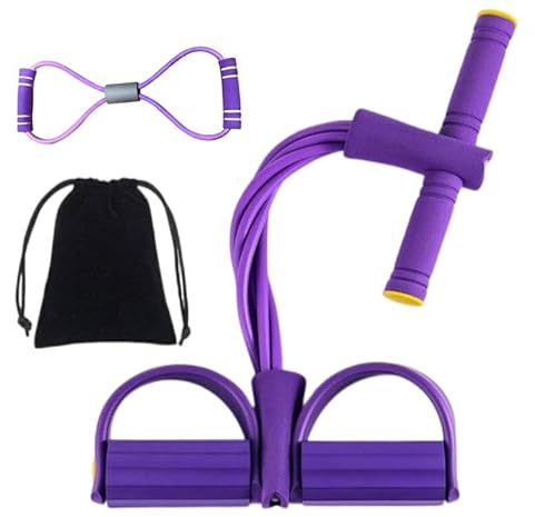 Corde De Tension Multifonction, Bande De Resistance Fitness, 6 Tubes Qualité Latex Elastique Musculation，Pédale Bande de Résistance Elastique, pour Abdominaux, Bras, Jambes, Minceur Yoga Sport