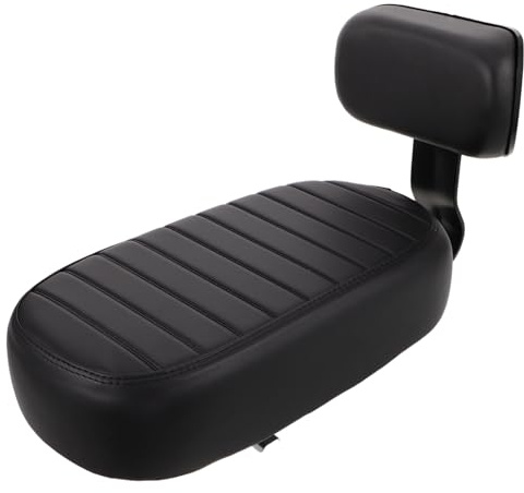 BESTonZON Bike Seat for Rear Cushion with Sturdy Backrest Soft Thick Padding Shock Absorbing Carrier Saddle for Bicycle Easy Install Black Cycling Accessory