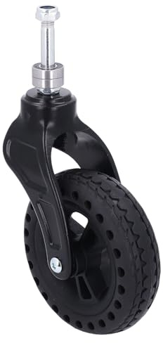 Roulette Charge Lourde Pivotante 6 Pouces, Roue Trolley en Caoutchouc TPE, Capacité 75KG - Non Glissante, Résistante à l’Usure pour Portail Coulissant et Chariot Industriel