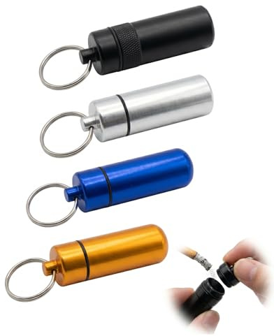 QEQSHQO Cendrier de Poche Portable Anti-Odeur - Lot de 4, avec Couvercle & Porte-clés Idéal pour l'extérieur, Voyage, Camping – 4 Couleurs Variées