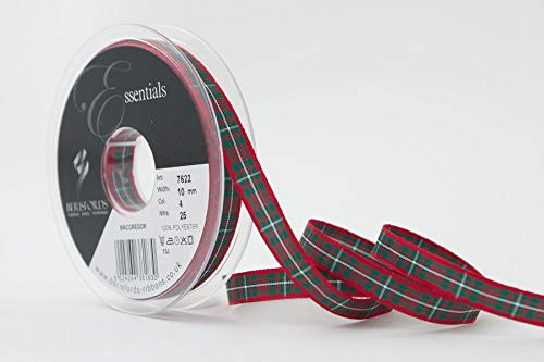 Berisfords Polyester tartan, Macgregor, 10,4 x 10,4 x 1,6 cm