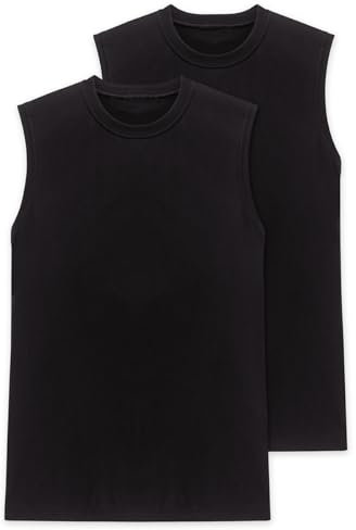 Herren Tanktop 2er-Pack Schwarz L