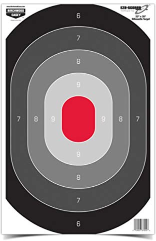 Birchwood Casey Eze-Scorer 23 x 35 Oval Silhouette - 5 paper targets (folded)