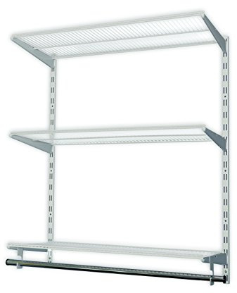 Element System Regalset Regalset HAPPY, Wandregal, Regallösung weiß für Waschküche, begehbarer Kleiderschrank oder Garderobe