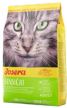 JOSERA SensiCat (1 x 2 kg) | Adult | Premium Trockenfutter für ausgewachsene empfindliche Katzen | Geflügel & Reis | extra verträgliche Rezeptur | weizenfrei | Katzenfutter | 1er Pack