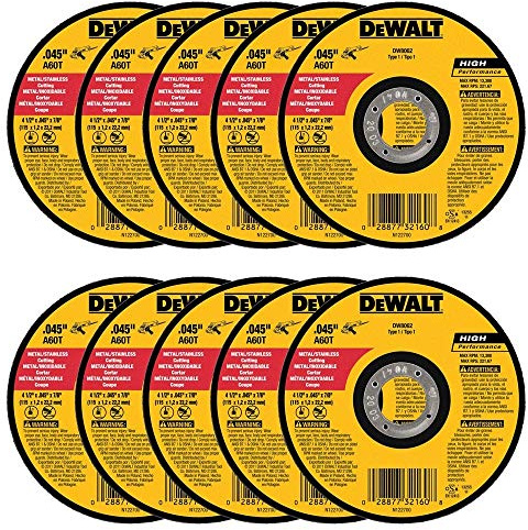 DEWALT DW8062 4-1/2 x .045 x 7/8 Metal Cut-Off Wheel (100pk)