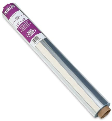 Grafix Dura-Lar 0.005 Film, Ultra Clear, Glossy 20x50', Material, Mylar/Acetate Alternative for, Blank Stencils and Templates, Protection, Transparencies, Windows, Arts and Crafts, Roll