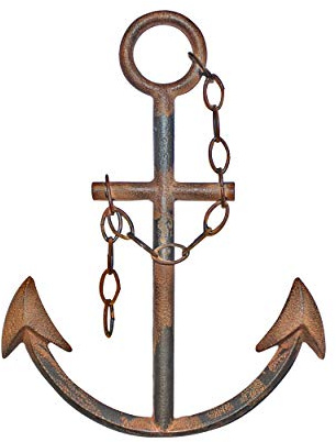 WALL CHARMERS 16 Cast Iron Metal Anchor Wall Decor (Rustic)