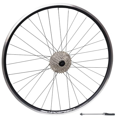 QR 29” 29er (ETRTO 622x19) MTB Mountain Bike REAR Wheel + 8 speed Cassette (11-32t) - Rim & Disc Brake Compatible - Sealed Bearings Hub (Very Smooth Hub) - Double Wall Rim - 32x Black Spokes