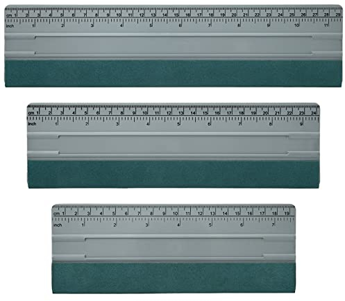 EHDIS Espatula Vinilo Set - 3 pcs Diferente Tamaño Espátula con Protector de Fieltro, Espatula Rotulación Carwraping para Colocar Vinilo, Gris