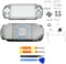Hzxkqmil Ersatz-Gehäuse Vollschalen-Kit für Sony PSP 3000 PSP3000 Konsole, Vordere Hülle Rückabdeckung Faceplate mit Tasten Schrauben Set (Transparent Schwarz)