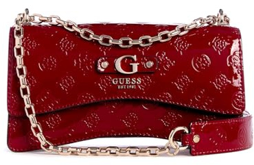 GUESS Damen Gerty Umwandelbare Crossbody-Klappe Umhängetasche, rot