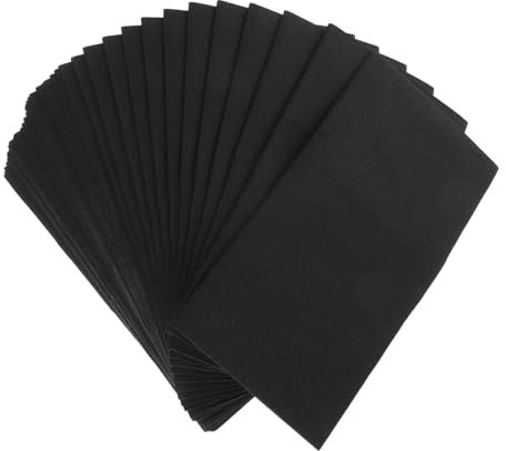 OUNONA 50pièces Lot De Serviettes Papier Avec Poche Pour Couverts Serviettes Blanches Jetables Pour Mariage Et Fête De Table Papier
