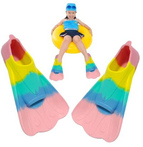 Pinne da nuoto in silicone per adulti | Pinne da nuoto professionali corte per bambini, pinne da nuoto in silicone per adulti, pinne da allenamento per adulti per bambini e adulti