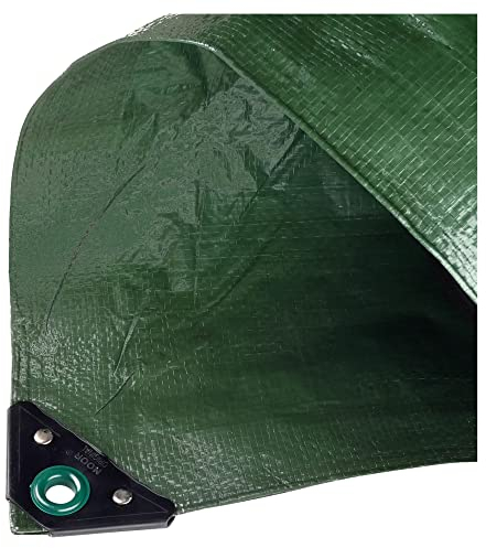 NOOR Abdeckplane Hobby - 120g/m² - 1,5x1,5 m - Grün - Allzweckplane für Schutz vor Witterung - Ideal geeignet für den Garten - UV-stabil, beidseitig beschichtet, wasserfest, abwaschbar & langhaltig