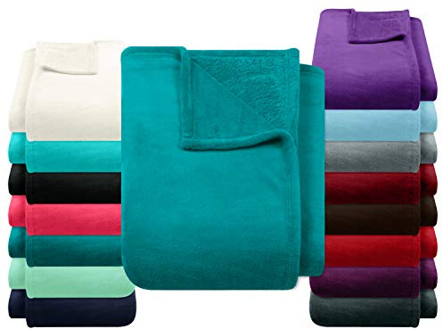 npluseins Manta Polar, 150x200, Manta coralina, Tela de Forro Polar Suave y Transpirable, en 15 Colores Lisos, 1523.2204 - Color petróleo
