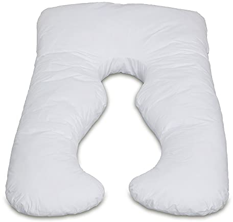 ELONEO Ersatzbezug für Multifunktionskissen-Körperkissen: U-Form als Stillkissen, Seitenschläferkissen und Schwangerschaftskissen, 97x153 cm