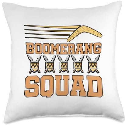 Boomerang Squad Graphic Boomerang Player Boomerang Thrower Throw Pillow