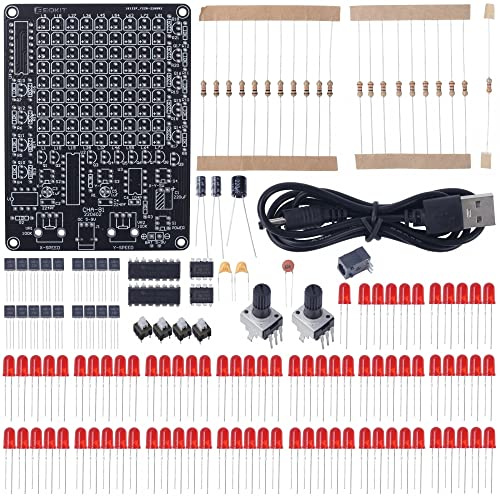 Kit d'éclairage DIY - 81 LED - Électronique - Jeu de lumière LED - Carte d'exercice de soudage pour les amateurs de montage