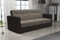 ALTDECOR Wohnzimmer Couch mit Schlaffunktion, Polstercouch rückenecht gepolstert, ideal als Gästebett - Win - 216x87x95 cm Beige/Braun