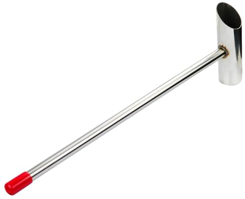 Bntyok Small Caliber Marshmallow Machine Spoon Long Handle Stainless Steel Sugar Spoon Resistant Cotton Candy Machine Spare Parts