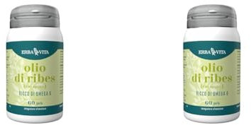 Erba Vita Integratore Alimentare di Olio di Ribes - 60 Perle (Confezione da 2)