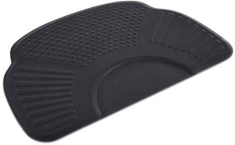 BarberPub Anti-Ermüdungsmatte für Friseure, Ergonomische Bodenmatte Friseurmatte für Barbershop Salon, Friseurbedarf 102X152 cm Halbkreis 2,5 cm Dicke, M123 (Schwarz)