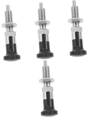 OSALADI 4 Pièces Goupille De Piston En Acier Inoxydable Boulon Serrures Basculer Drain Ressorts De Stylo Bouton De Goupille De Verrouillage Arrêt C Pince Goupille De Remorque Black