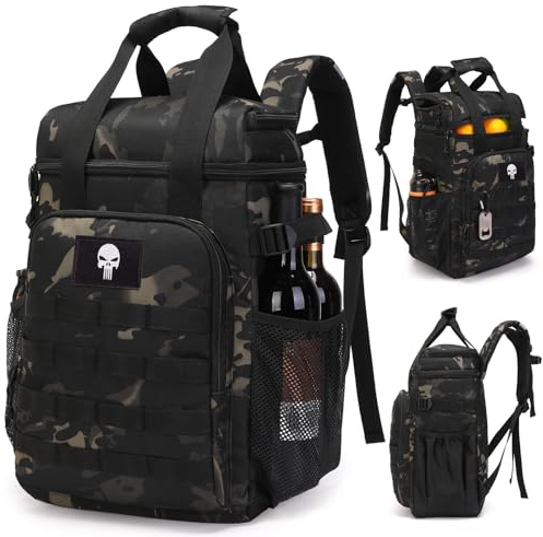 Tactical Backpack Cooler,Lunch Backpack for Men Adults Work with Handle，Soft Cooler Backpack Insulated Water Resistant Leak Proof
