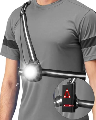 Maraiss Running Light for runners, Running Chest Torch with 90° Adjustable Beam, USB Rechargeable, IPX5 Waterproof, 500 Lumen 3 Modes for Night Running, Jogging, Dog Walking, Camping & Outdoor Safety