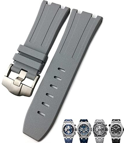 Bracelet de Montre en Caoutchouc fluoré Souple 28mm pour Bracelet AP Royal Oak Offshore plongée Bracelet de Montre de Sport étanche
