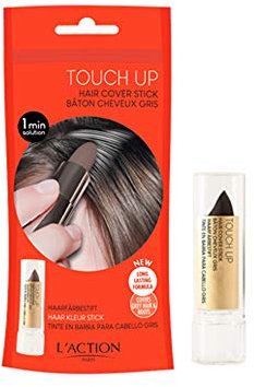 L'Action Paris Hair Cover Stick, Covers Grey and Discoloured Roots, Washes Out, Black