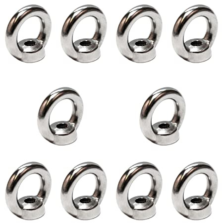 PRIOstahl® RINGMUTTER rostfritt stål V4A ringbultar ringskruvar | M6-10 stycken