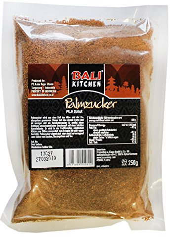 5x250g Bali Kitchen Brauner Palmzucker Pulver dunkelbraun