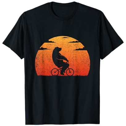 Orso In Bicicletta Mountain-Bike Bici Maglietta