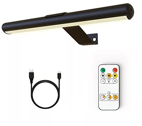 Arixinks Picture Light with Remote,Battery Painting Light with 3 Lighting Colors Rechargeable,Art Light Display Wall Light with Dimmable Timer, Full Metal Picture Light for Picture Gallery Dart