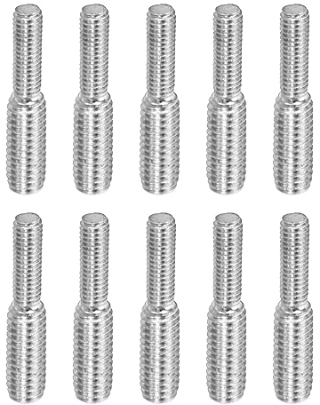 PATIKIL Da M3x0,5 a M4x0,7 Doppia Estremità Filettata Perno Vite Bullone, 10pz 304 Inossidabile Acciaio Asta Bulloni Filettatura Riduttore Adattatore per Mobili Ferramenta, 20mm Lungo