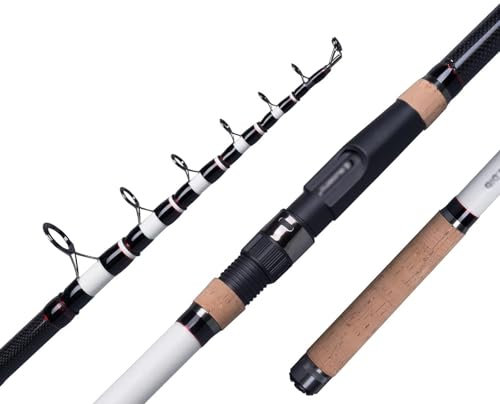 Teleskopisk fiskespö Teleskopisk karpfiskespö T800 kolfiber Tele roterande spön 4.0lb Power Noctilucent hård stång 3.9m Fiskeredskap