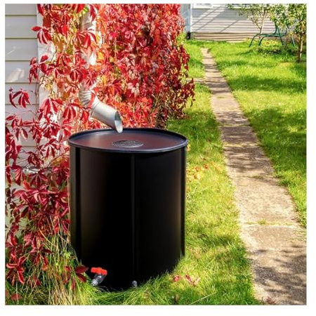 Tonneau de pluie pliable pour une collecte efficace de l'eau de pluie, design portable et peu encombrant, idéal pour l'arrosage du jardin et de la pelouse