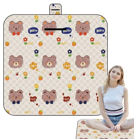 Coperta da Picnic Impermeabile,Tappetino Esterno Impermeabile E Lavabile - Tappeto con Motivo Animale 150x198 cm Resistente alla Sabbia per Gioco del Bebè Spiaggia Parco Camera da Letto Vacanza Divano