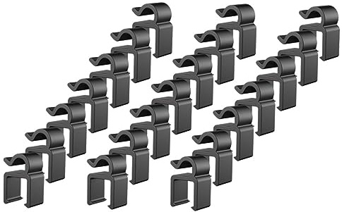 VANZACK 40pcs Plastic Cable Clips Cable Holder Fixing Clamp for Mic Stand Arm and Phone Stand Management Compatible with Microphone and Cellphone Use